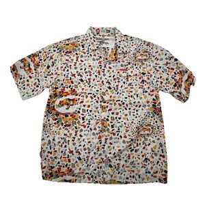 Ecko Unltd Complex Button Down Geometric Gem Stone All Over Print Shirt Size M